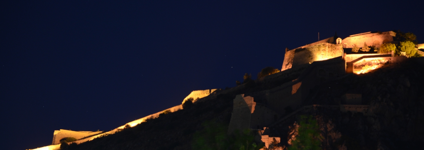 Palamidi of Nafplio at night