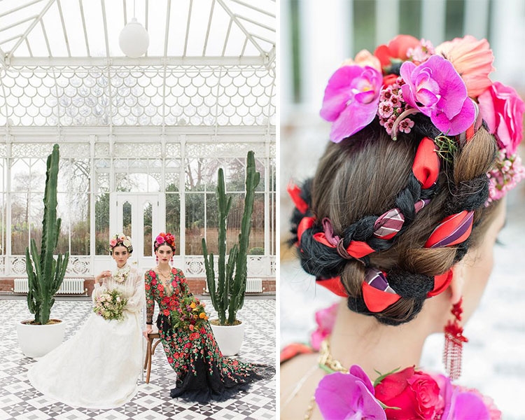 Frida Khalo Nafplio Weddings Hairstyle Wedding Dress