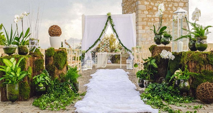 greenery, wedding, nafplio, tropical