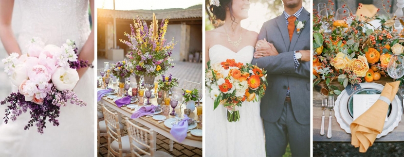 color palette, wedding, colours, trends, decoration, table, centerpiece